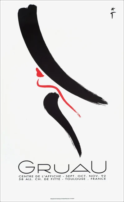 Exposition Gruau 1992, Centre de l'Affiche Toulouse / 40 x 66,5 cm