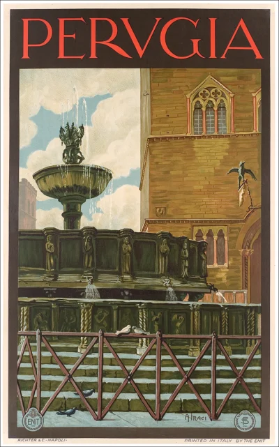 Perugia, piazza IV Novembre, Fontana Maggiore e palazzo dei Priori / ENIT