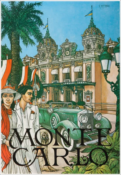 Montecarlo (Casino, Rolls Royce) / 42 x 62 cm
