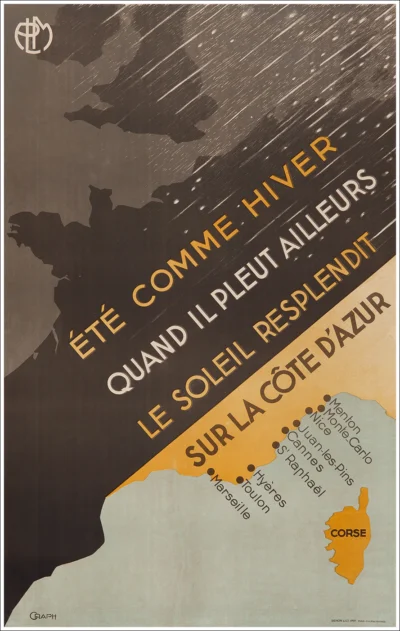 PLM, Côte d'Azur, Eté comme hiver … Menton Montecarlo Nice Juans les Pins Cannes St. Raphael Hyères Toulon Marseille