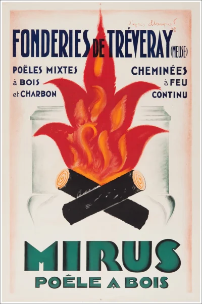 Mirus, Poêle à bois, Fonderies de Tréveray (Meuse)