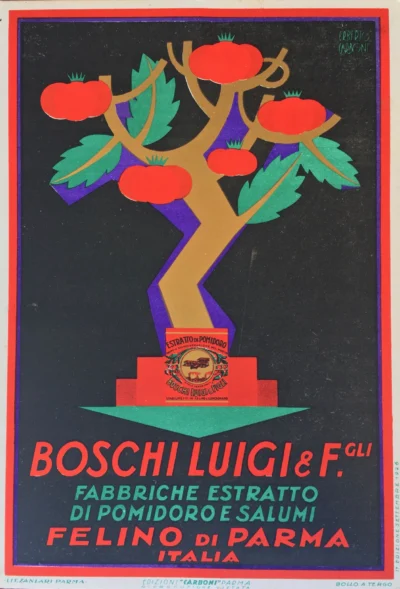 Boschi Luigi, estratto di pomodoro e salumi – Felino, Parma (in cornice)