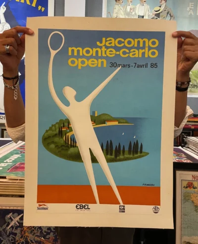 Jacomo Montecarlo Open 1985 tennis / 39,9 x 58,6 cm