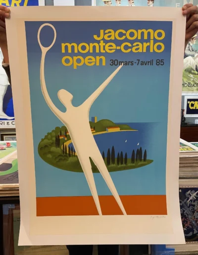 Jacomo Montecarlo Open 1985 tennis / 59,5 x 85,3 cm