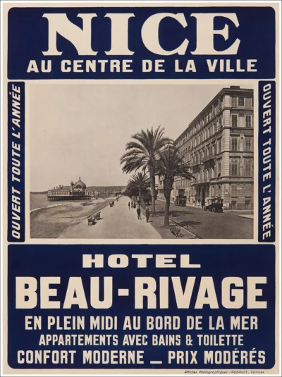Nice, Hotel Beau-Rivage / 90,2 x 115,2 cm