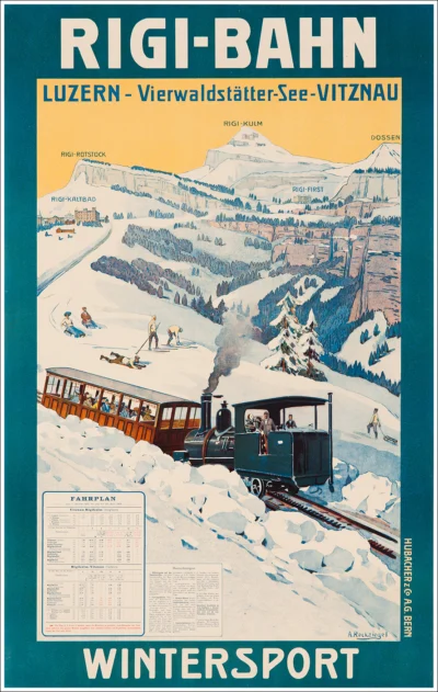 Rigi-Bahn Wintersport (Kanton Schwyz), Luzern - Vierwaldstätter-See - Vitznau - Rigi-Kulm