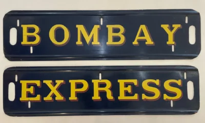 Due cartelli di percorrenza del Bombay-Express (Calais-Paris-Marseille) - Compagnie des Wagons Lits