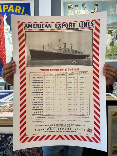 American Export Lines, partenze da Napoli, Livorno, Genova