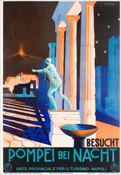Pompei bei Nacht / Pompei di notte, (Napoli) / ENIT