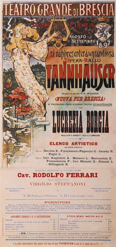 Tannhaüser, Teatro Grande di Brescia (musica e parole di Richard Wagner)