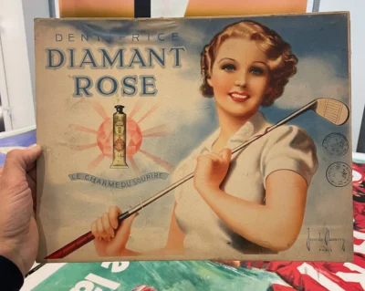 Dentifrice Diamant Rose, Parfumerie Jean de Navarry (golf) / Dentifricio