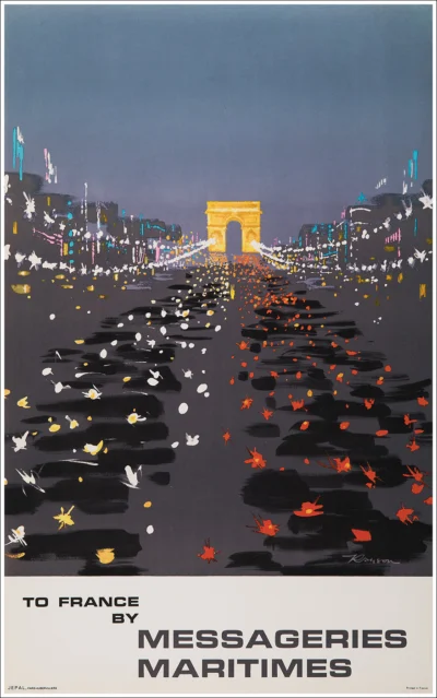 To France by Messageries Maritimes - Arc de Triomphe, Paris / 62 x 99,6 cm
