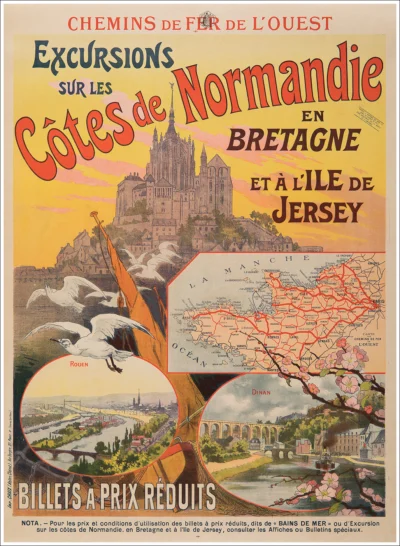 Côtes de Normandie, Bretagne, Jersey, Mont-Saint-Michel, Rouen, Dinan