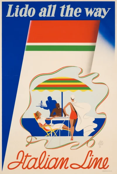 Lido all the way - Italian Line, Genova / Genoa - New York