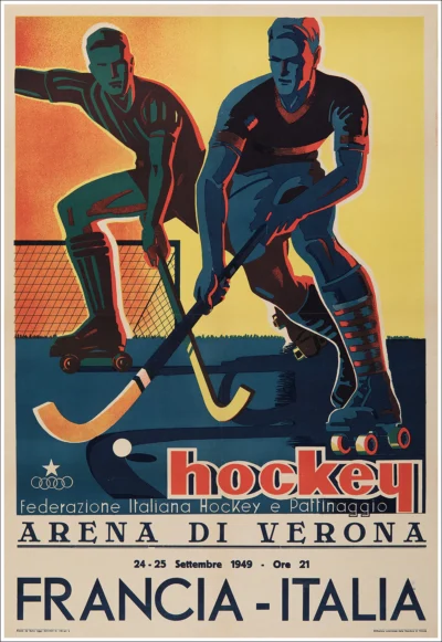 Hockey all'Arena di Verona, Francia - Italia / Federazione Italiana Hockey e Pattinaggio