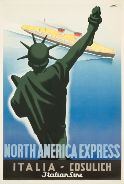 North America Express, Italia - Cosulich (Genova - Trieste) / Statua della Libertà, New York