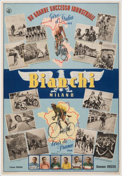 Moto e Biciclette Bianchi, Milano / Giro d'Italia - Tour de France 1949, Fausto Coppi